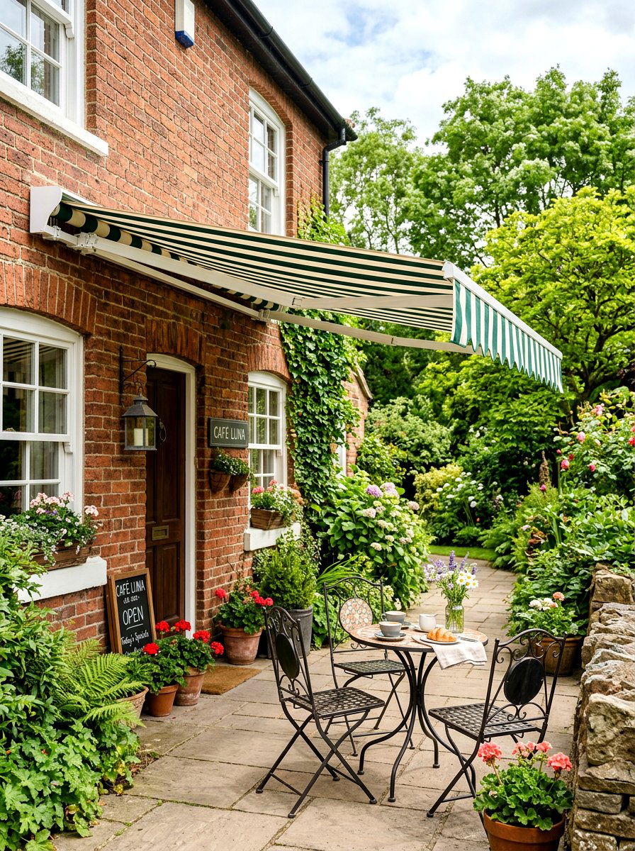 Fixed fabric awning - 30 deck shade ideas