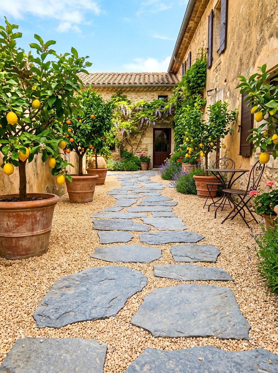 Flagstone And Gravel Mix - 30 flagstone patio ideas