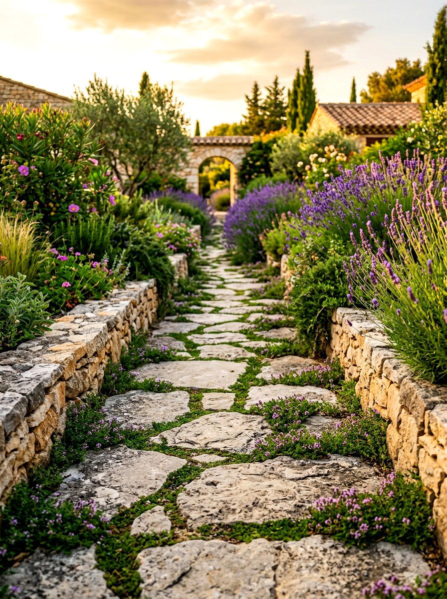Flagstone Path - 30 raised bed path ideas