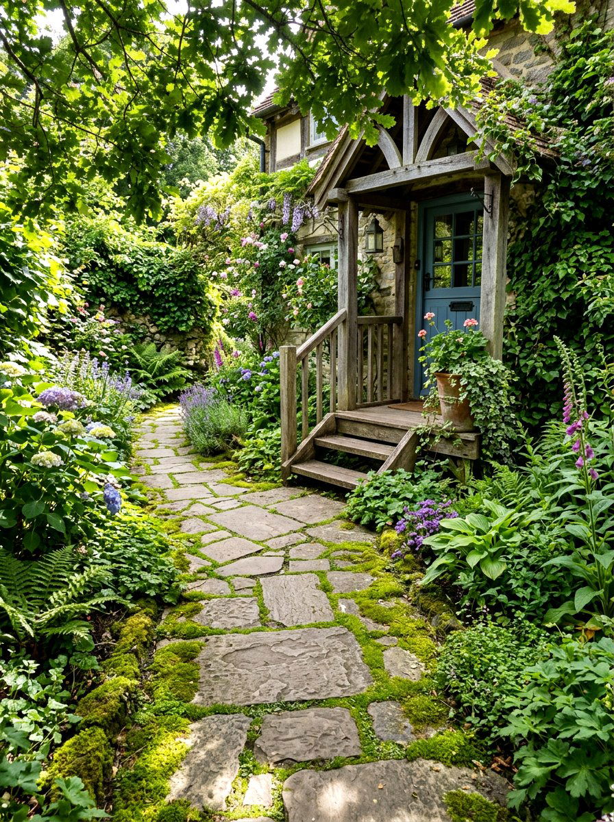 Flagstone Path To Stoop - 30 cottage stoop ideas