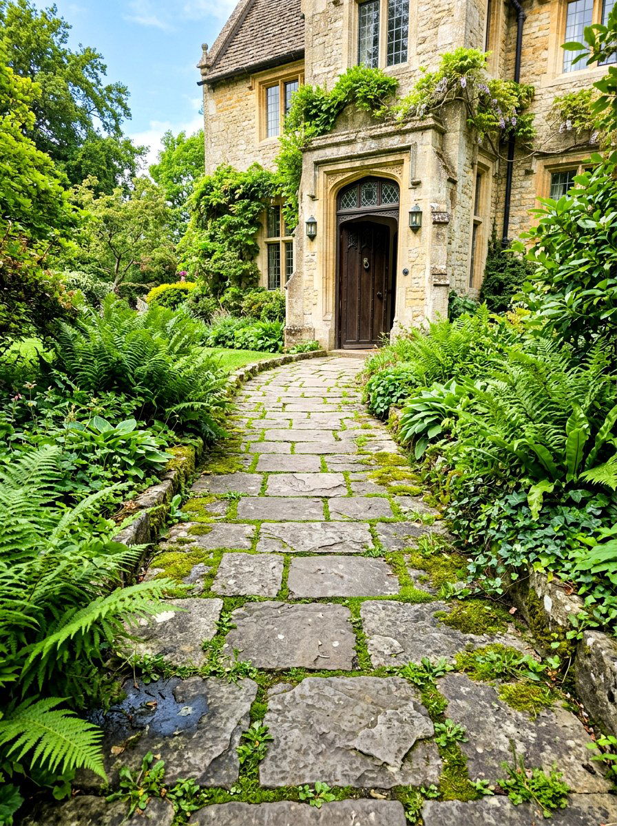 Flagstone Path Walkway - 30 English manor exterior ideas