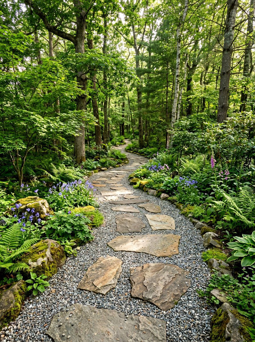 Flagstone Pathway Mix - 30 pea gravel patio ideas