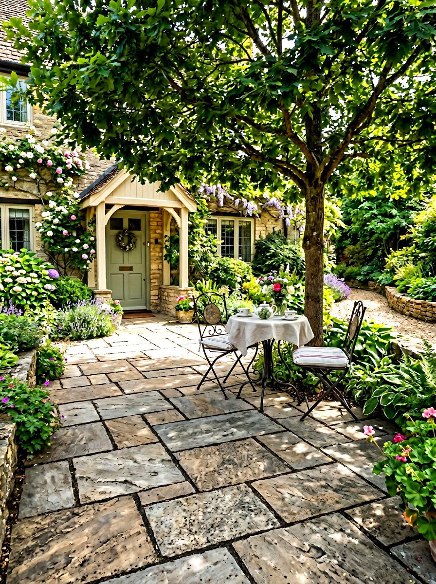 Flagstone Patio - 30 farmhouse front yard ideas
