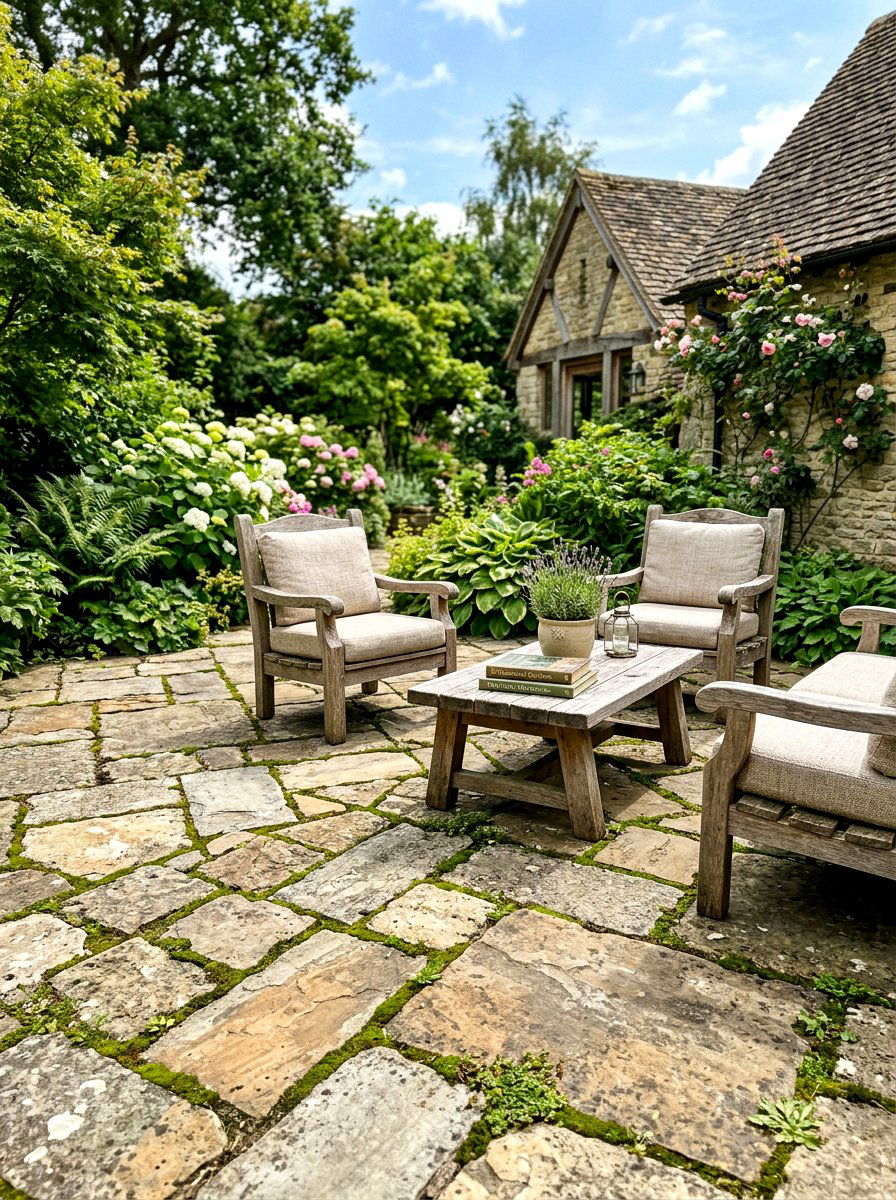 Flagstone Patio Floor - 30 sunset hosting patio ideas