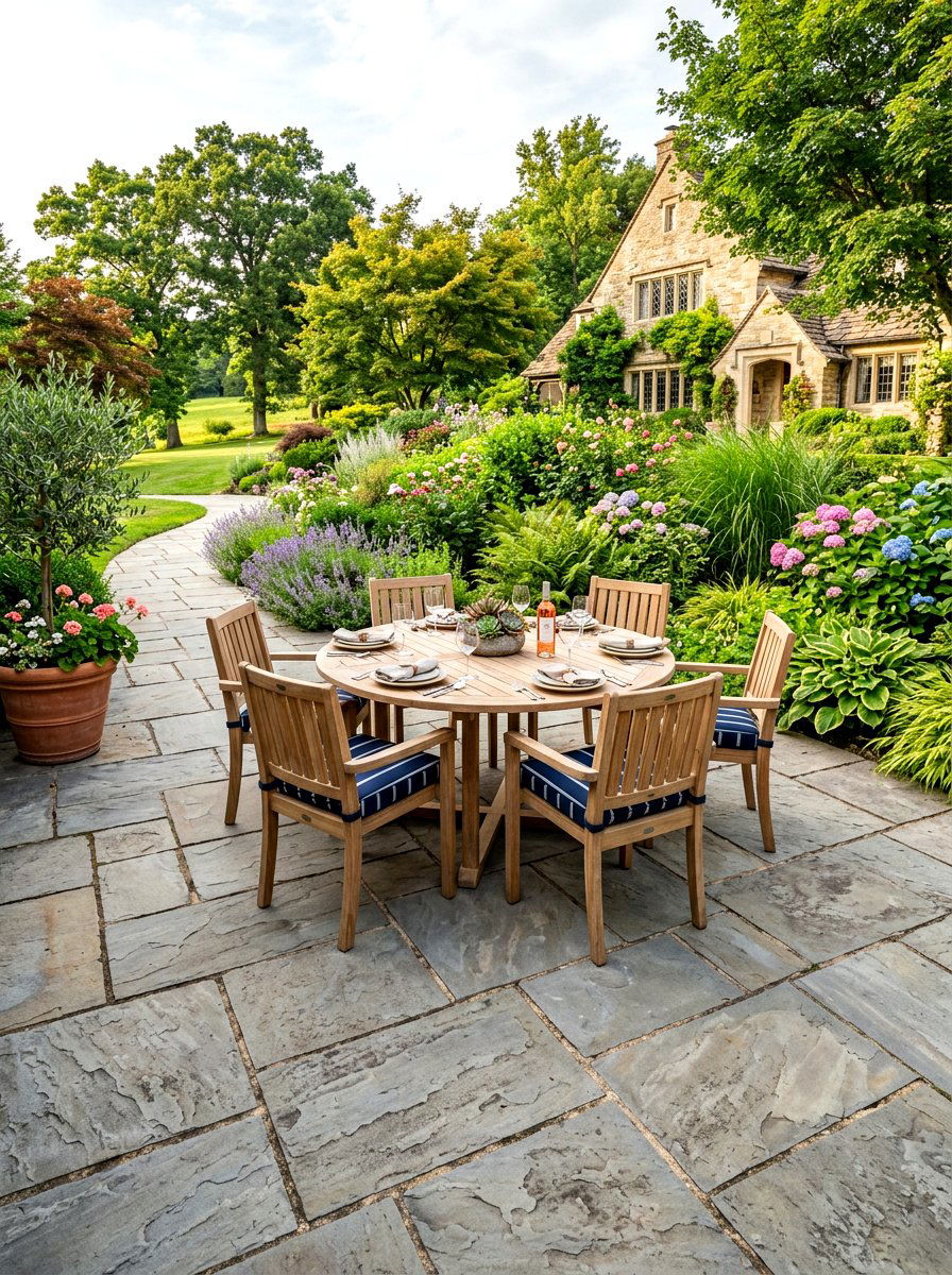 Flagstone Patio Pavers - 30 quiet luxury exterior ideas