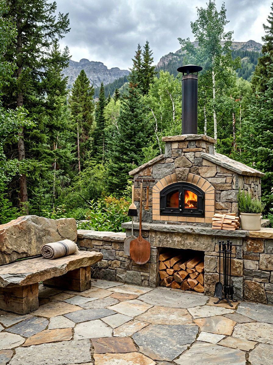 Flagstone Patio Pizza Oven - 30 pizza oven patio design ideas