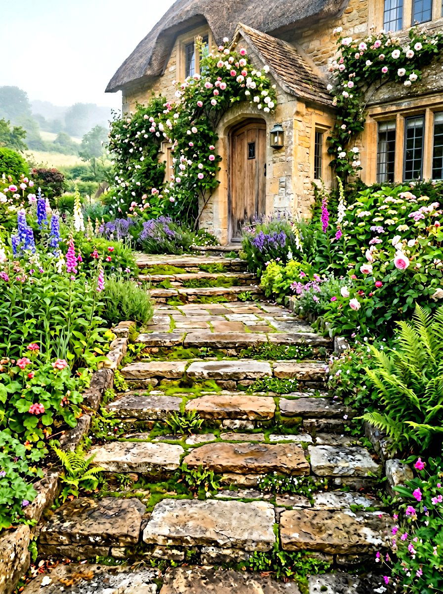Flagstone Porch Steps - 30 porch step ideas