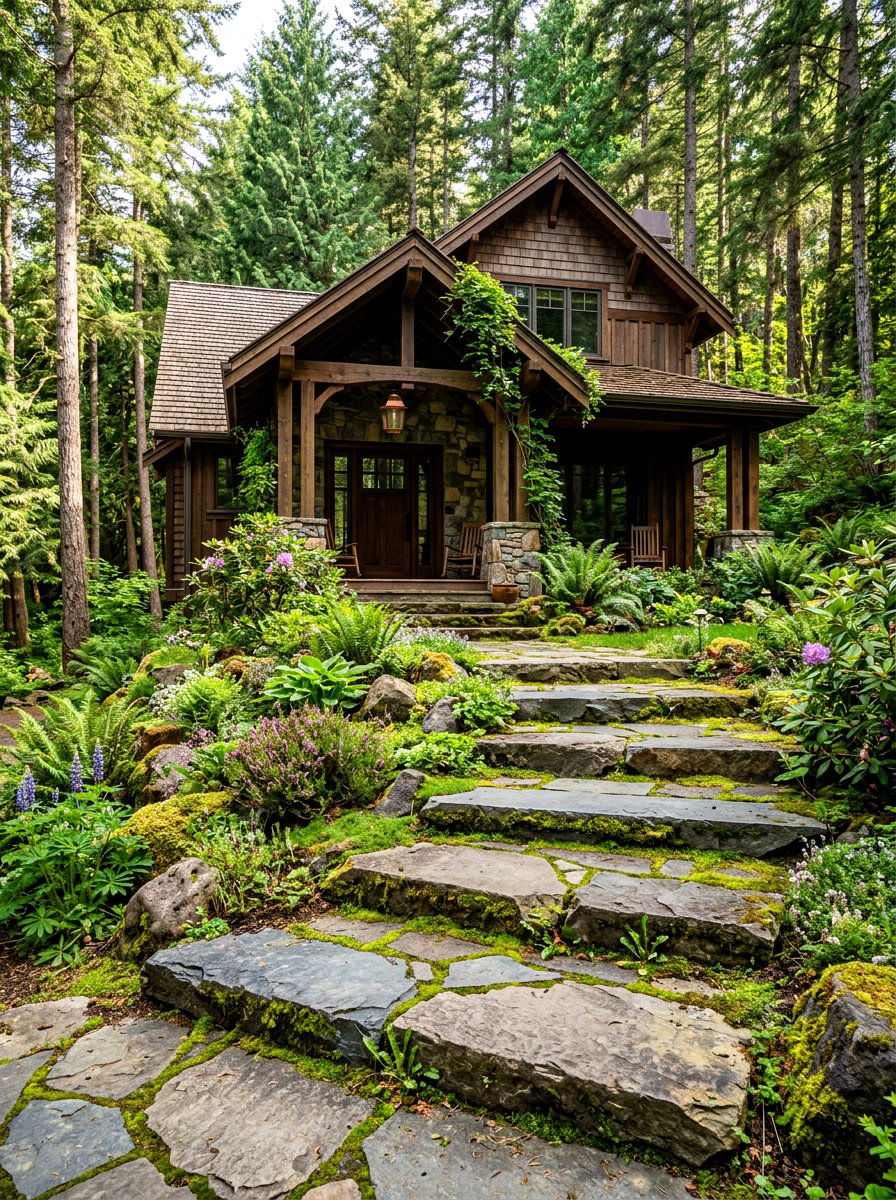 Flagstone Porch Steps - 30 front steps makeover ideas