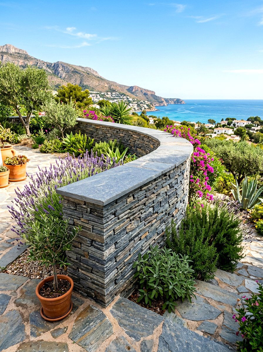 Flagstone Retaining Wall - 30 retaining wall ideas