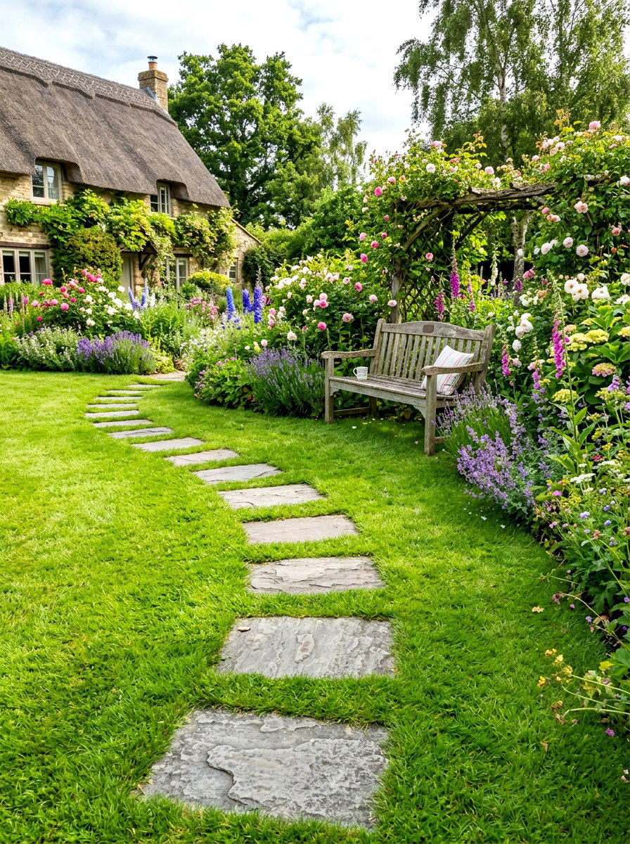 Flagstone Stepping Stones - 30 decorative stone ideas