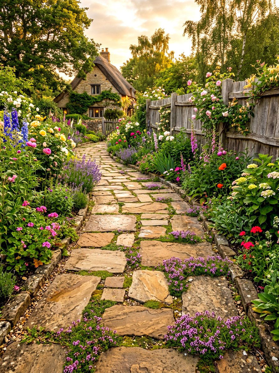 Flagstone Walkway - 30 stepping stone ideas