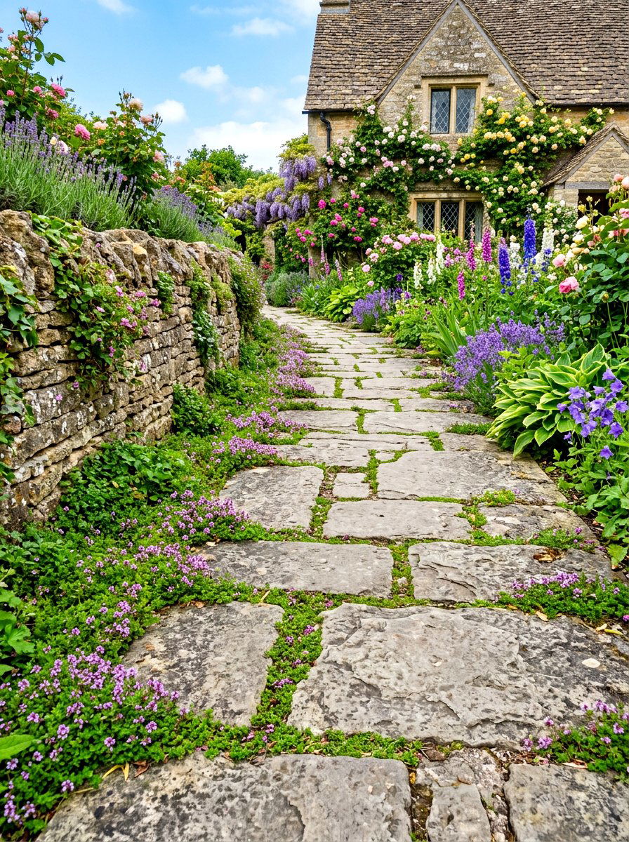 Flagstone Walkway - 30 xeriscape garden ideas