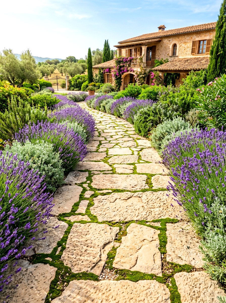 Flagstone Walkway - 30 decorative stone ideas