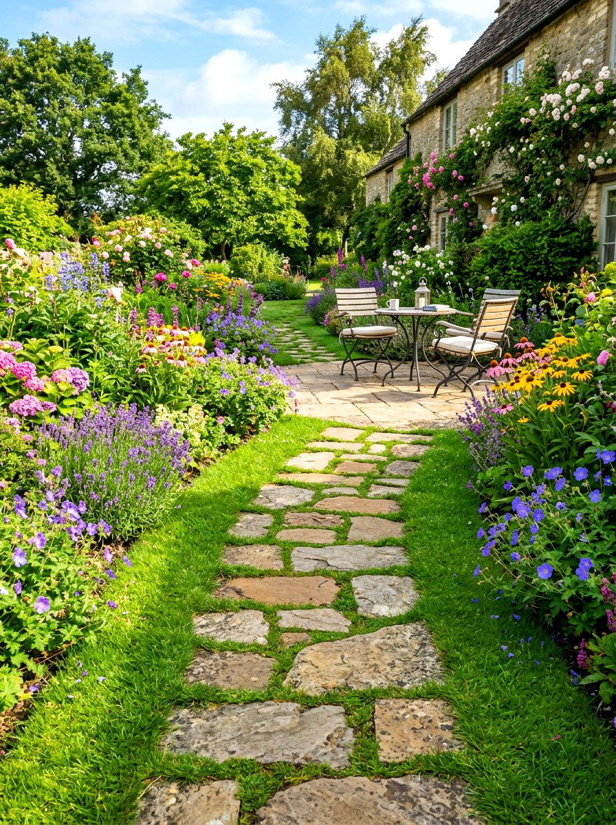 Flagstone Walkway To Patio - 30 East Coast patio ideas