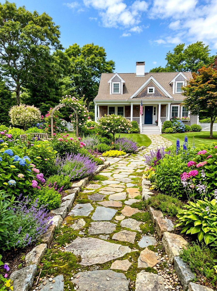 Flagstone path - 30 Cape Cod exterior ideas