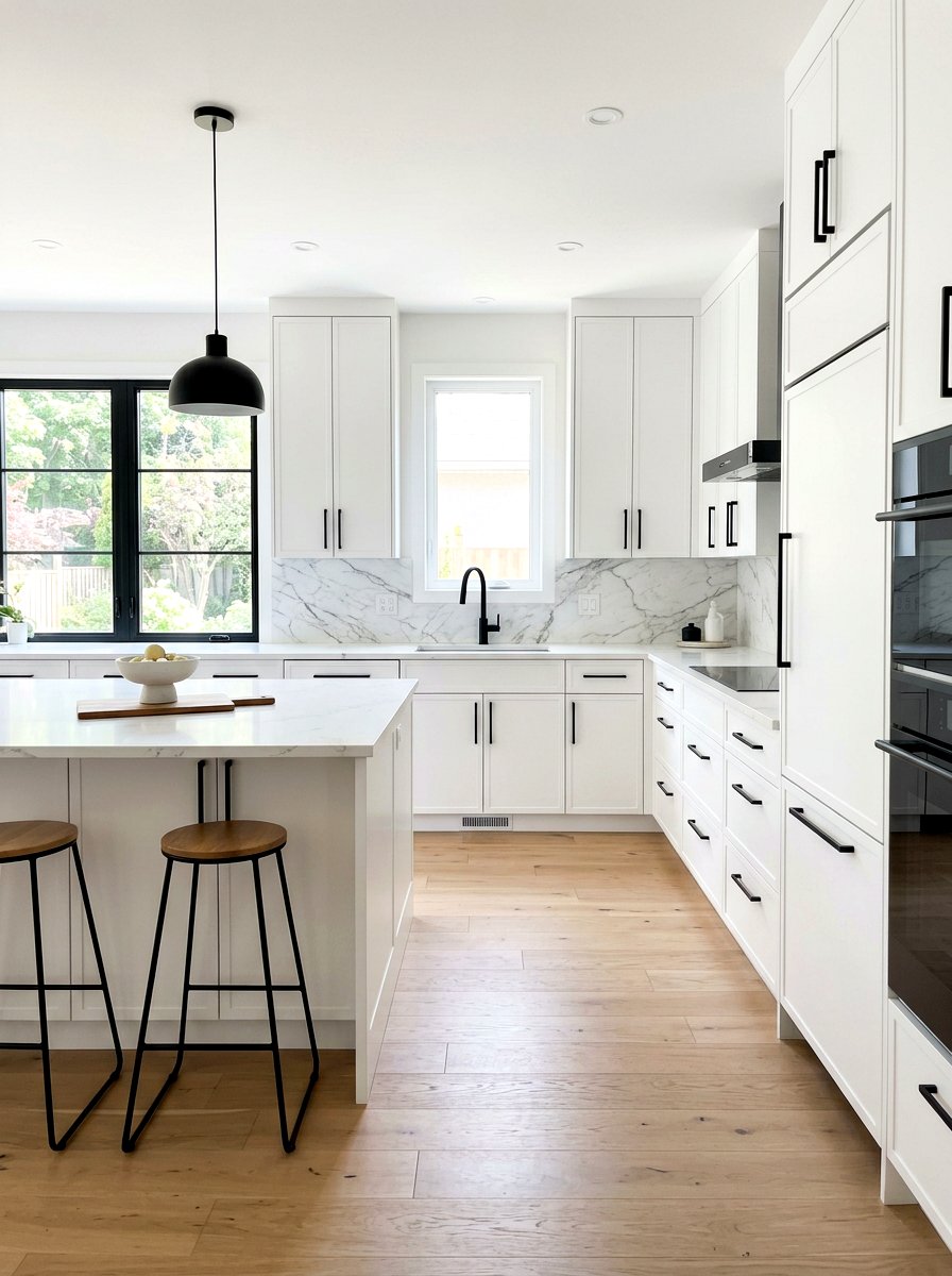 Flat Black Long Pulls Kitchen - 30 long pull cabinet ideas