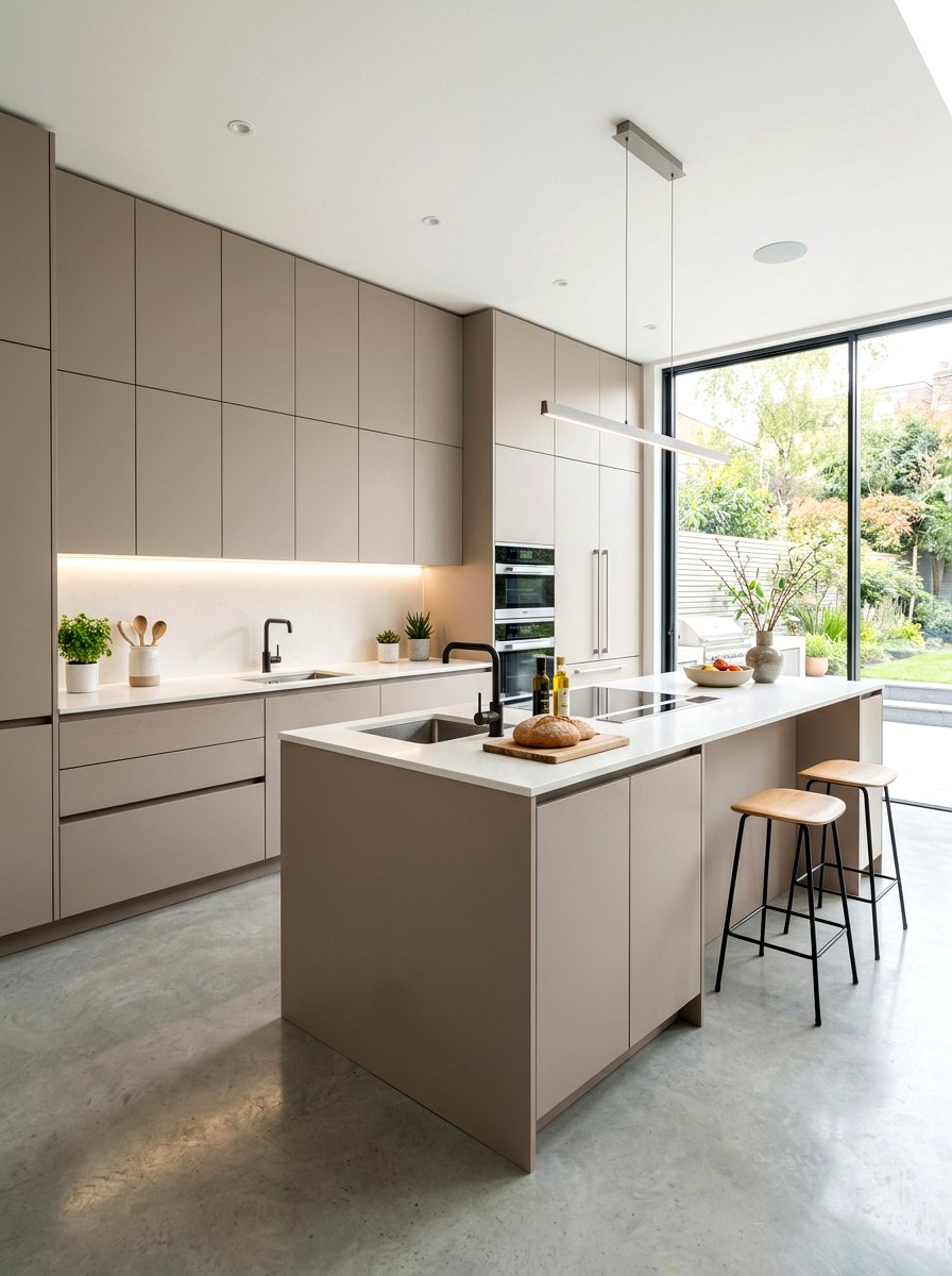 Flat Panel Mushroom Kitchen - 30 mushroom cabinet kitchen ideas