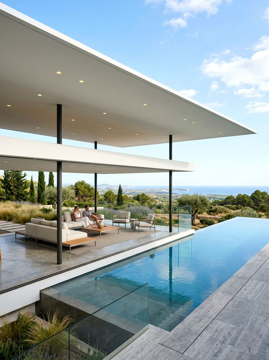 Flat Roof Modern Pavilion - 30 pool cabana ideas