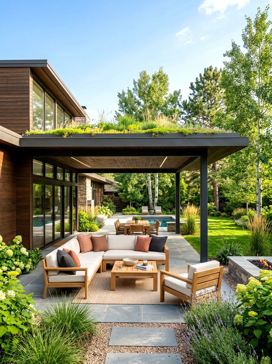 Flat Roof Pavilion - 30 attached pavilion ideas