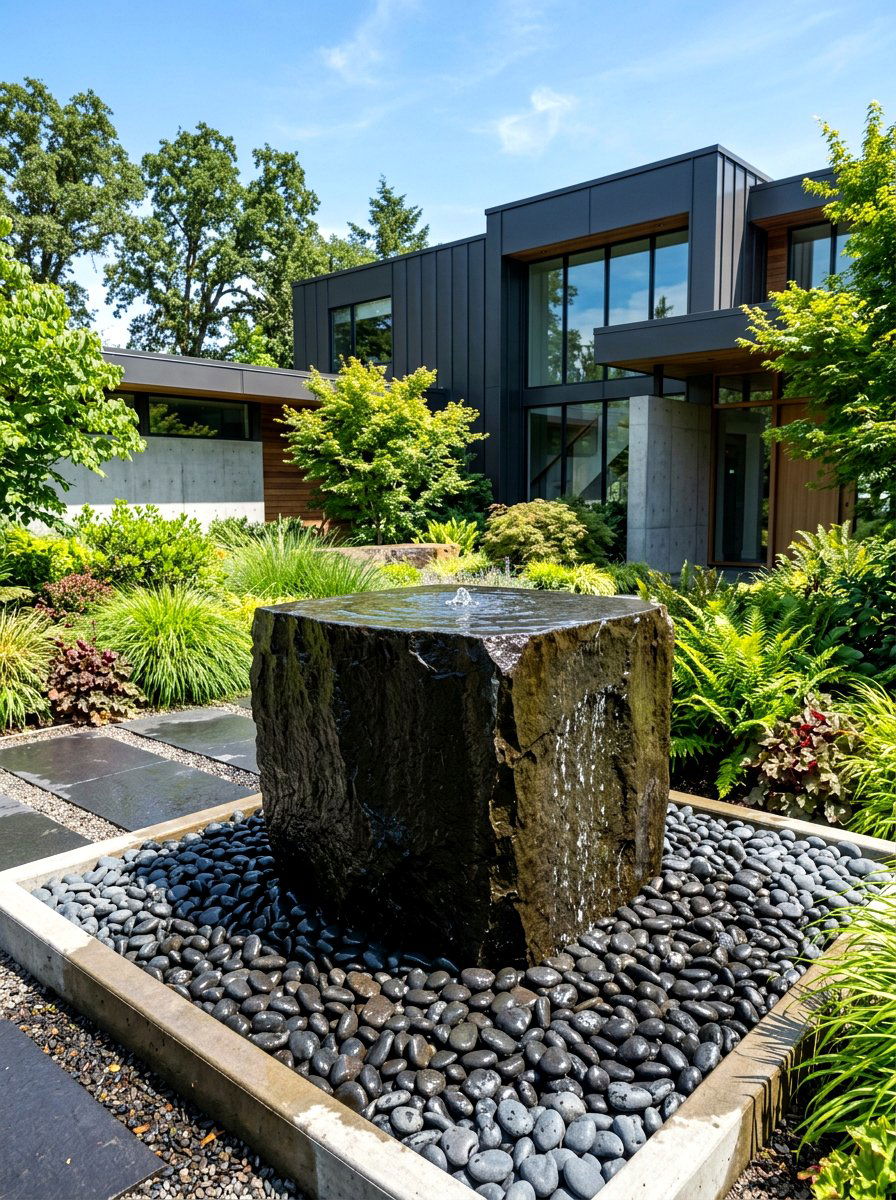 Flat Top Basalt - 30 bubbling rock fountain ideas