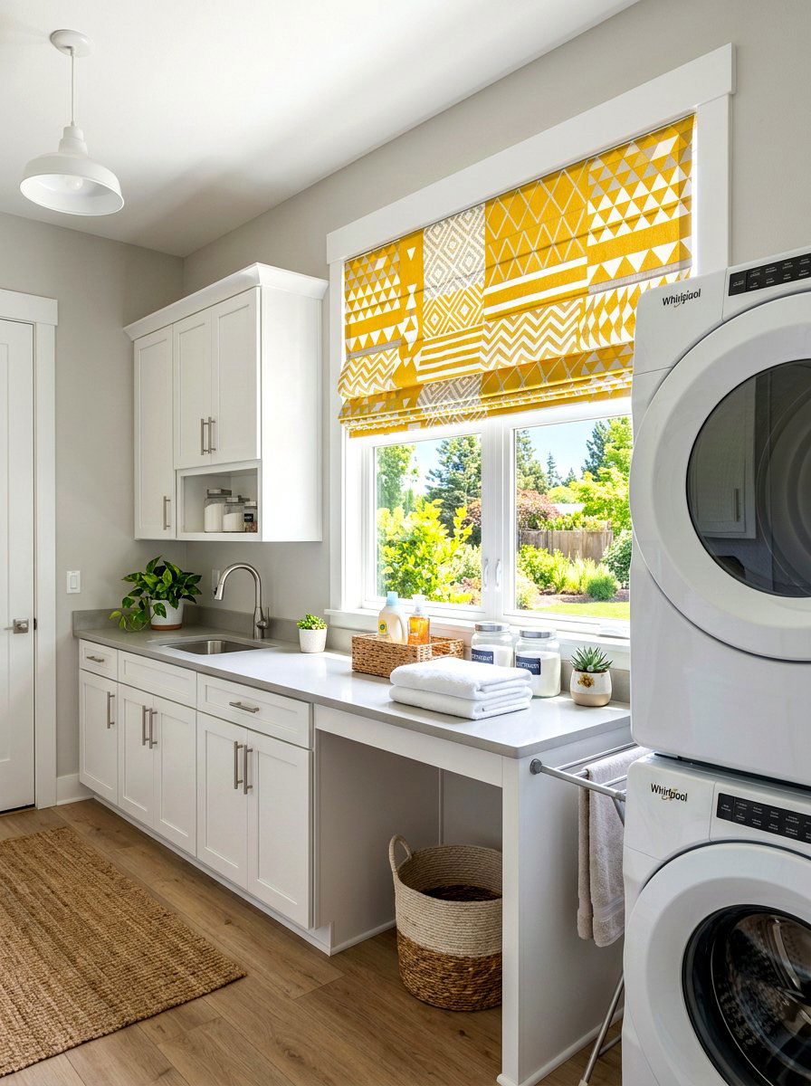Flat fold laundry shades - 30 roman shade ideas
