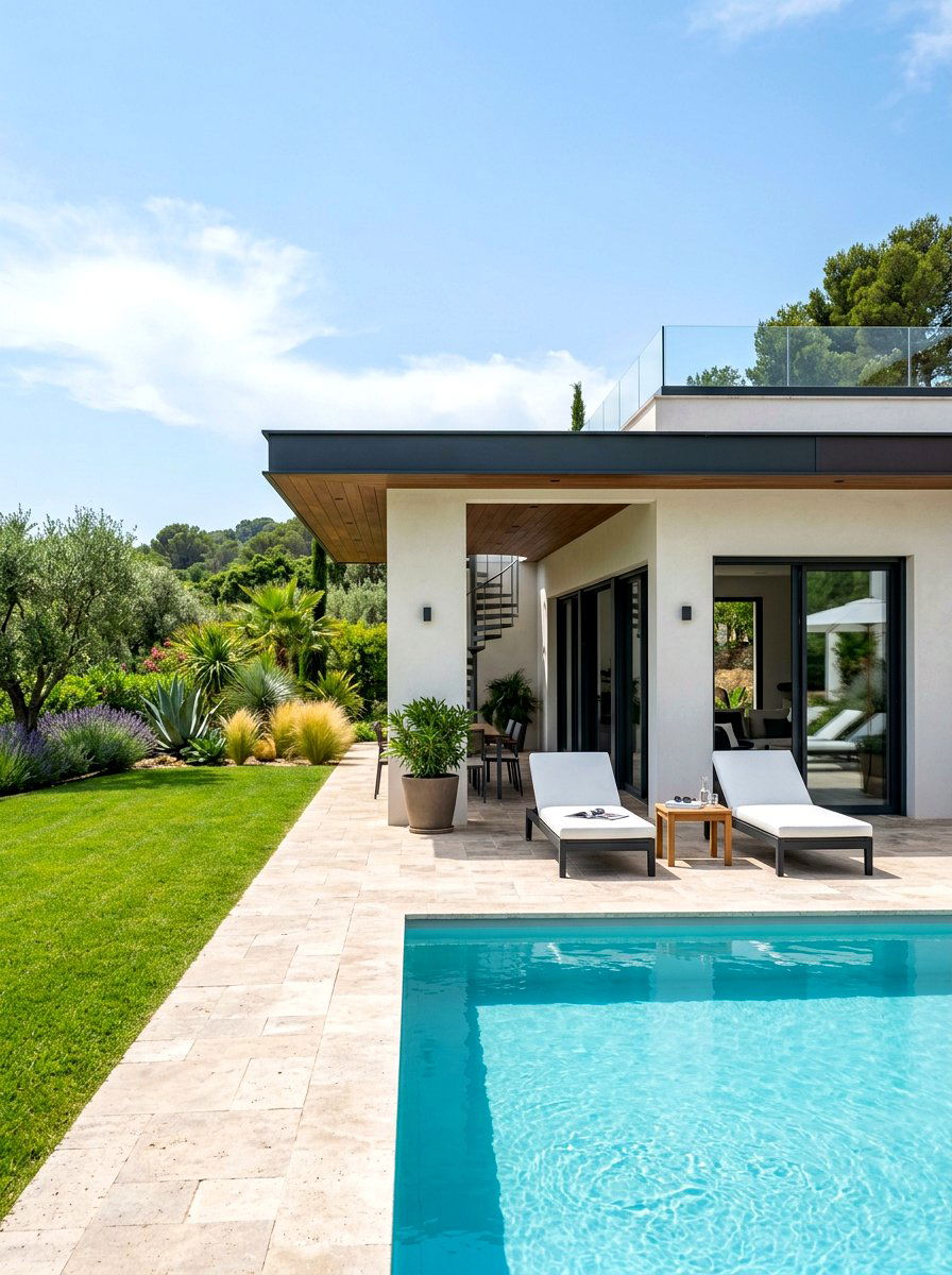Flat roof pool house - 30 modern pool house ideas