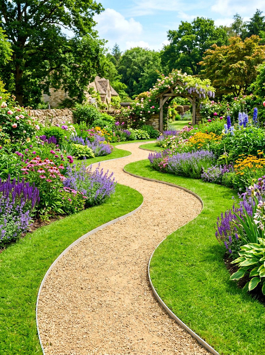 Flexible Aluminum Lawn Edging - 30 metal landscape edging ideas