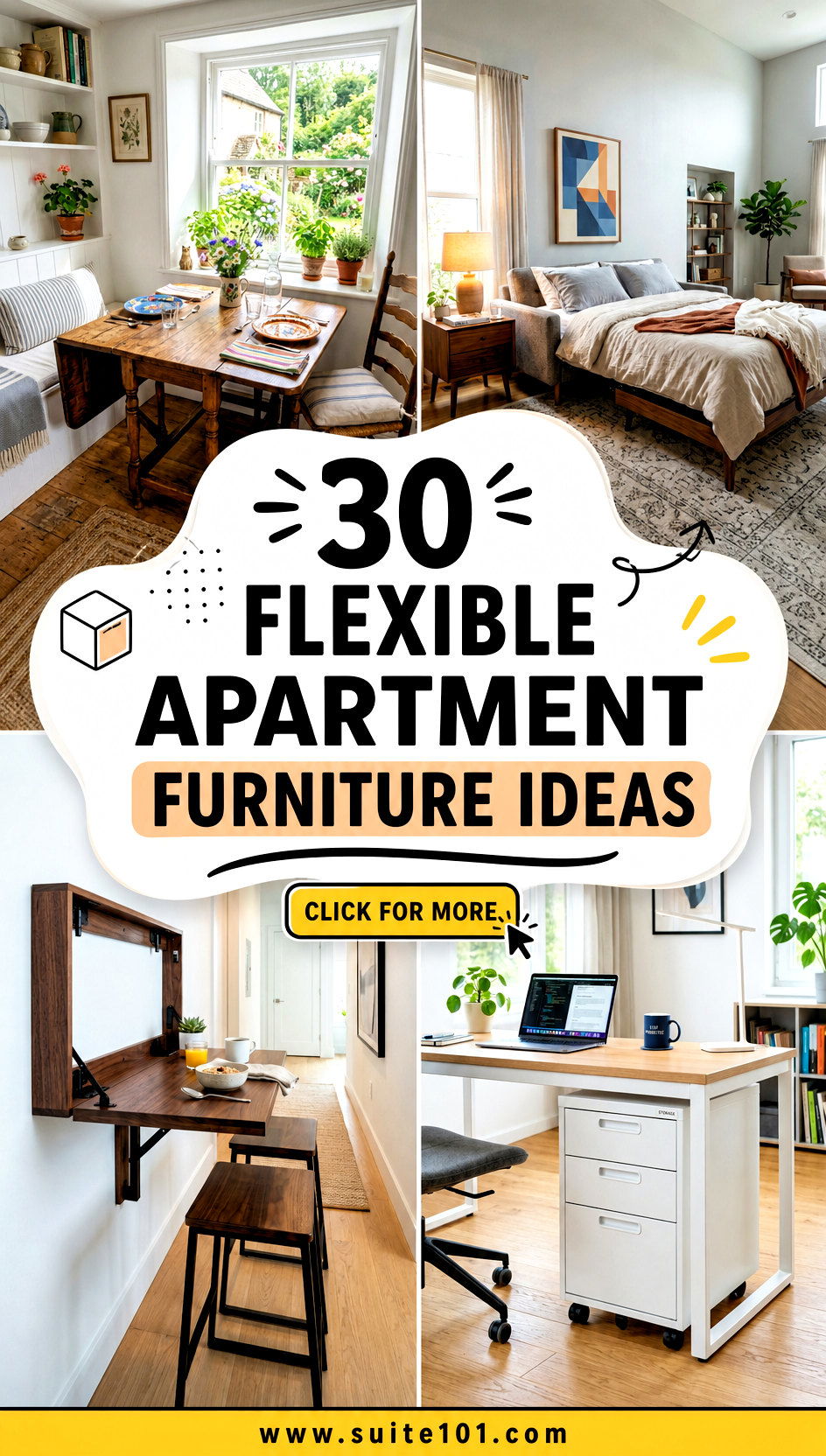 Flexible Apartment Furniture Ideas 30 Space-Saving Styling Swaps - Flexible Apartment Furniture Ideas: 30 Space-Saving Styling Swaps