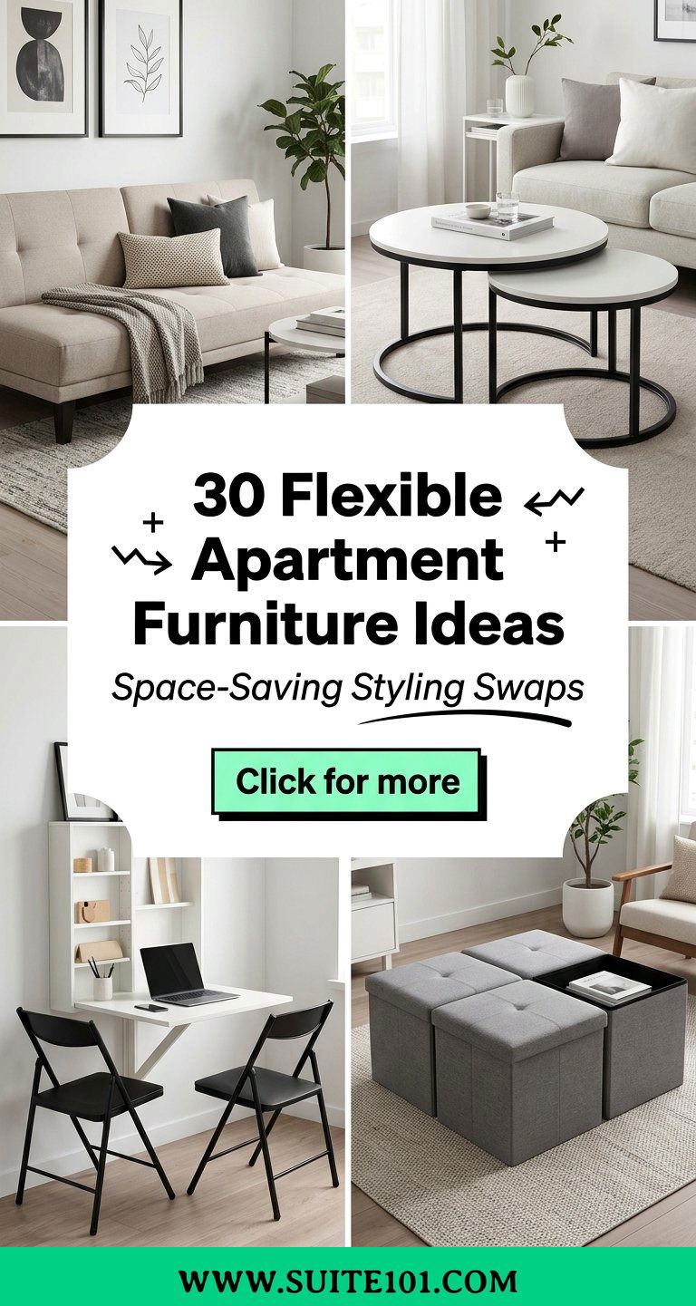 Flexible Apartment Furniture Ideas 30 Space-Saving Styling Swaps - Flexible Apartment Furniture Ideas: 30 Space-Saving Styling Swaps