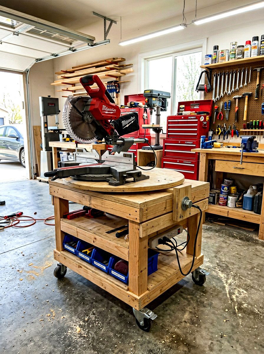 Flip Top Tool Stand - 30 garage tool storage ideas