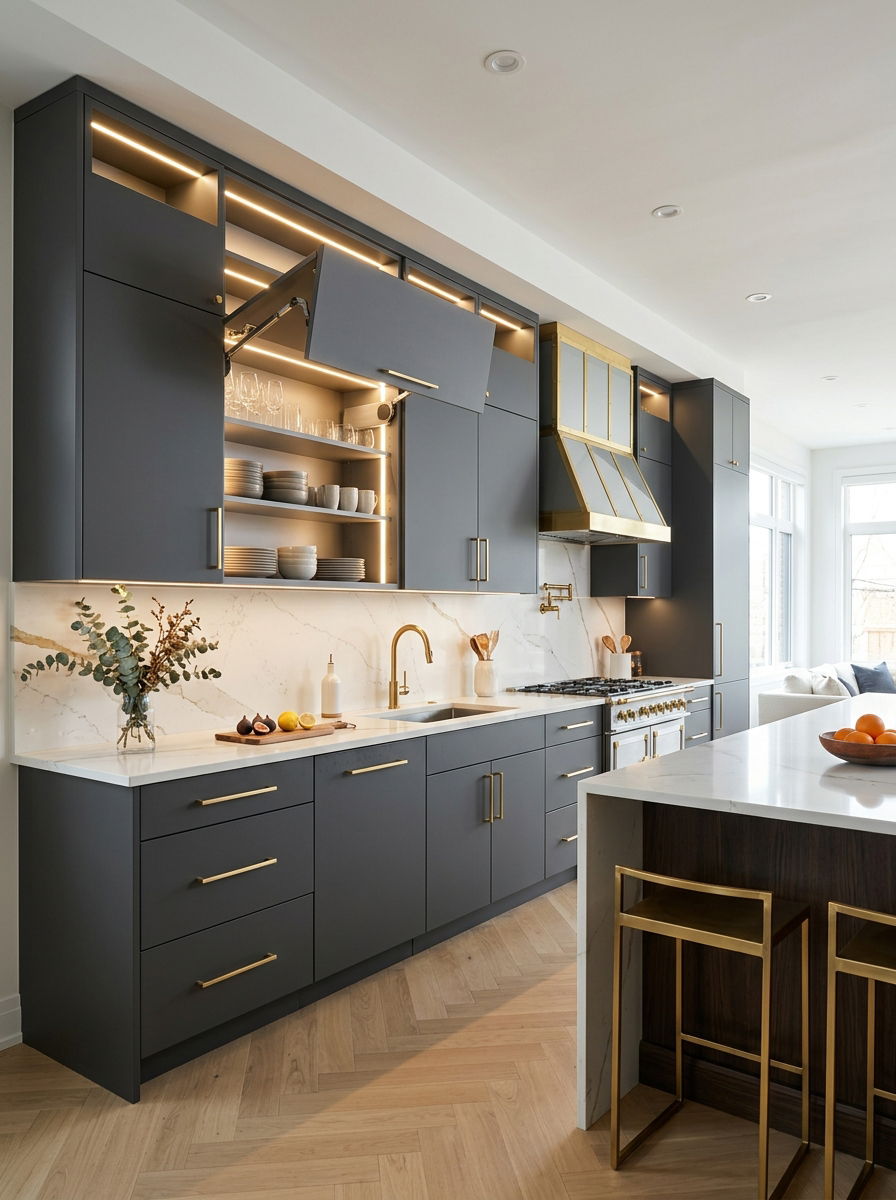 Flip up cabinet door - 30 hidden toaster garage ideas aesthetic