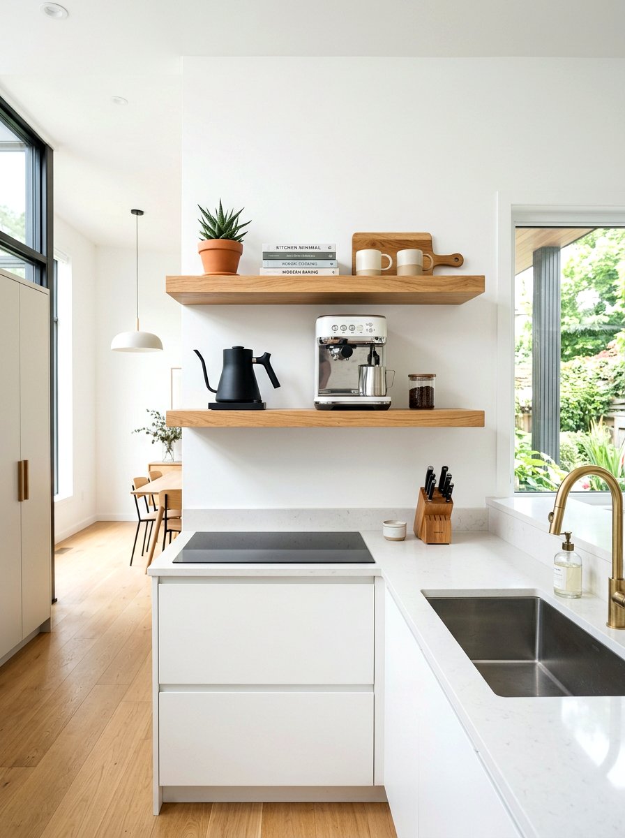 Floating Appliance Shelf - 30 appliance garage ideas
