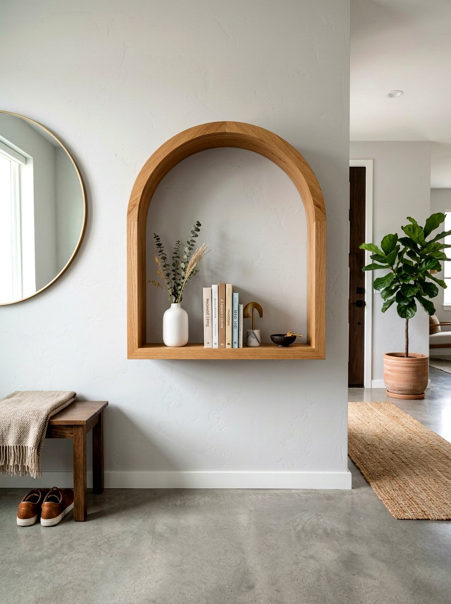 Floating Arched Shelf - 30 arched bookshelf ideas