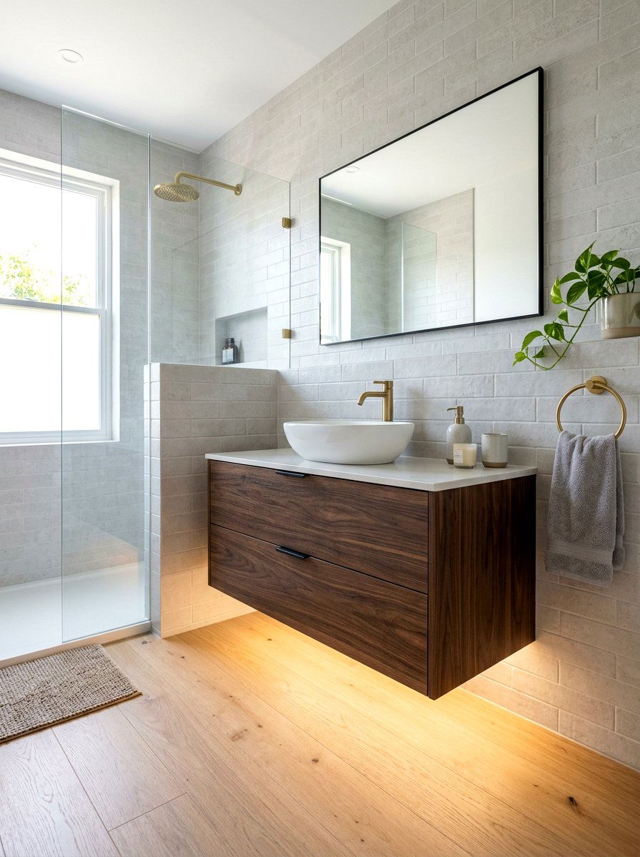 Floating Bathroom Vanity - 30 wellness bathroom ideas