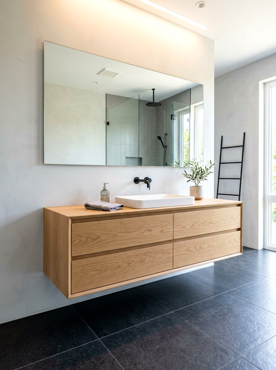 Floating Bathroom Vanity - 30 low light bathroom mood ideas