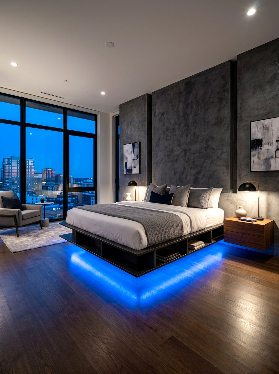 Floating Bed Master Suite - 30 modern bedroom ideas