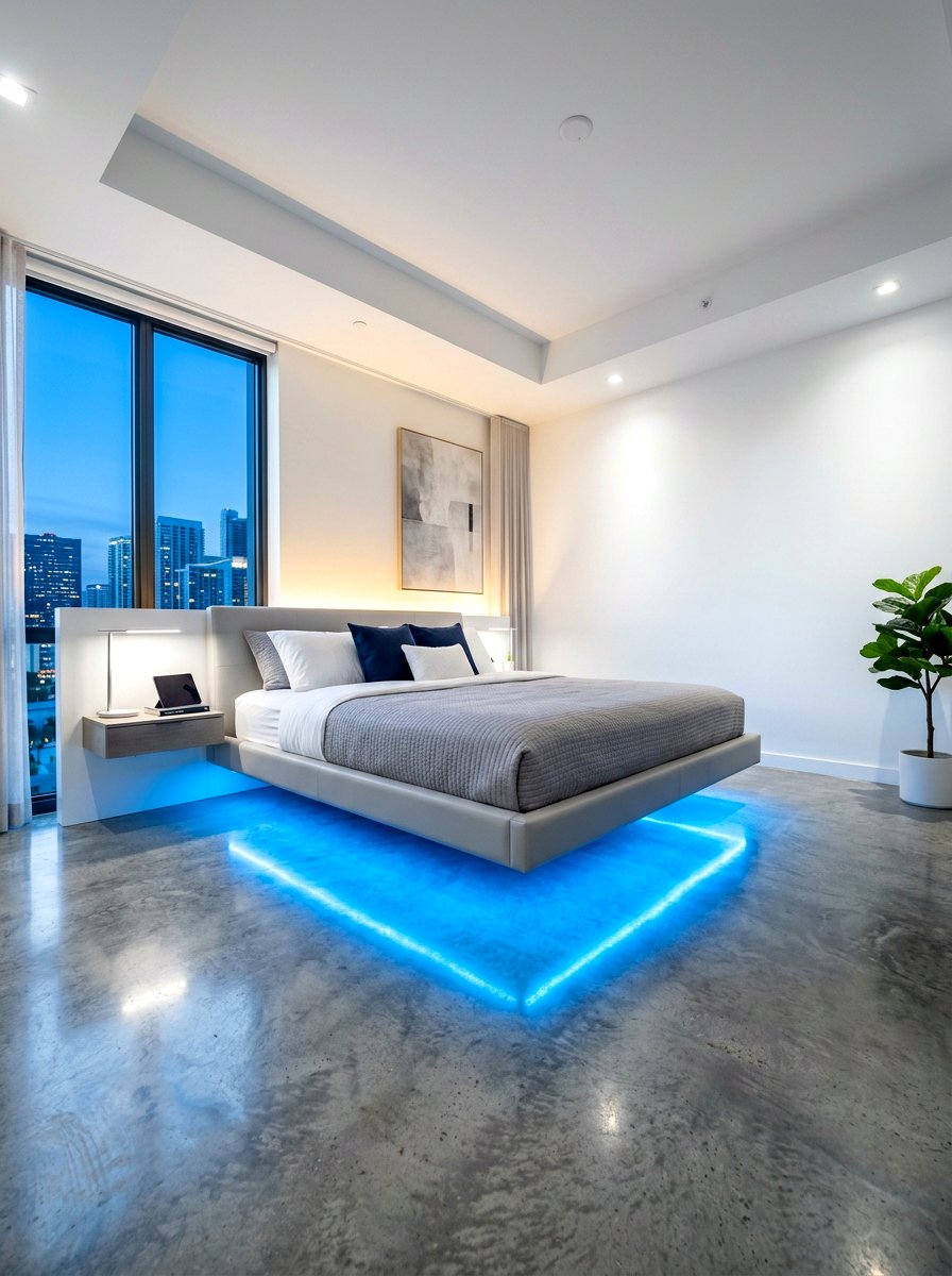 Floating Bed - 30 romantic bedroom ideas