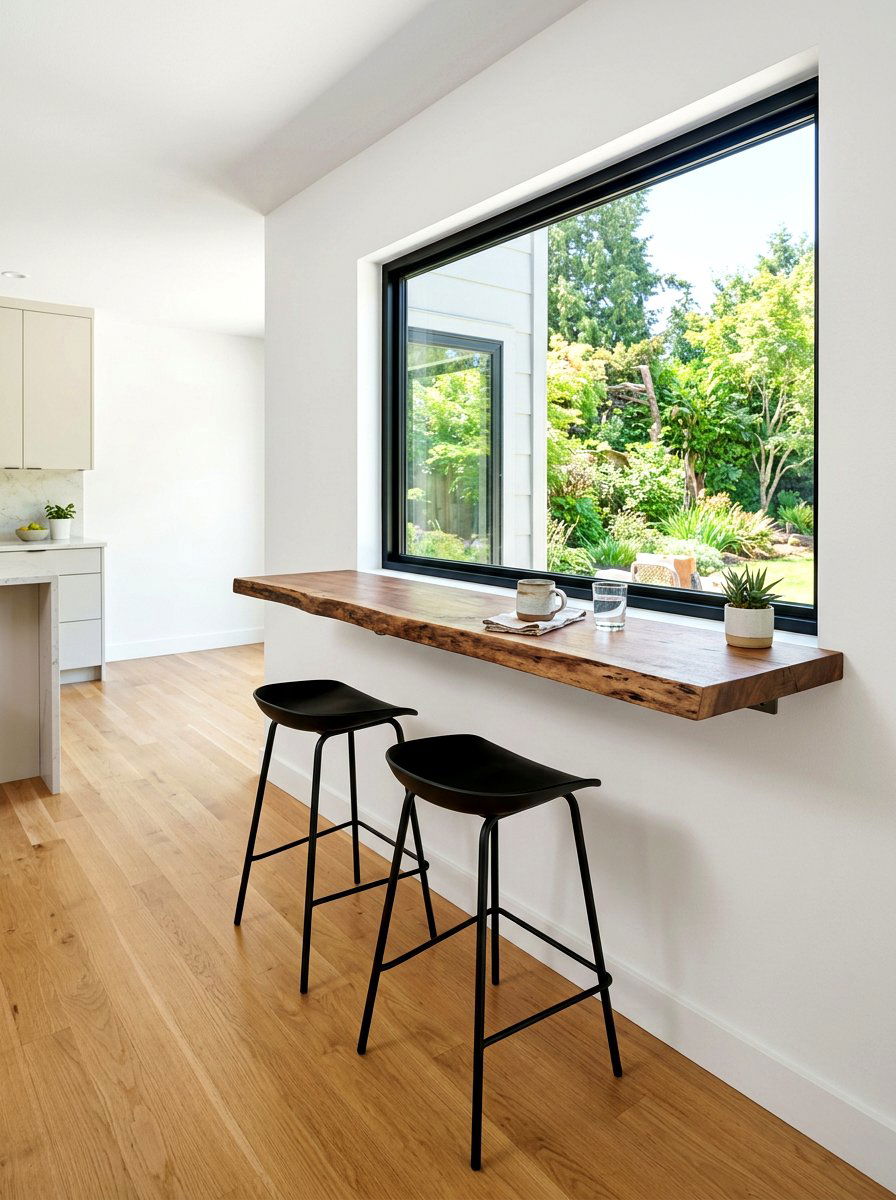 Floating Breakfast Bar - 30 cozy breakfast corner ideas