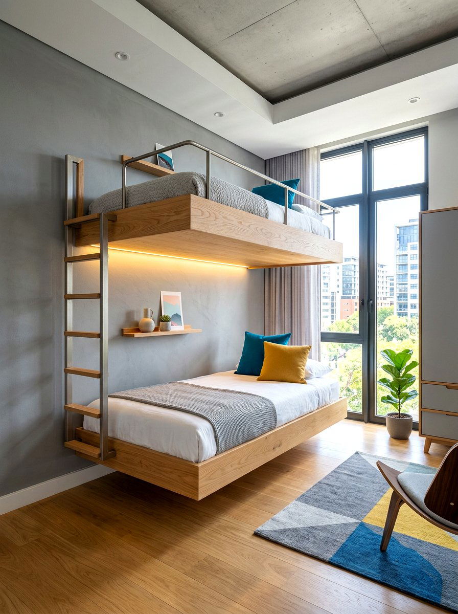 Floating Bunk Bed - 30 bunk bed ideas