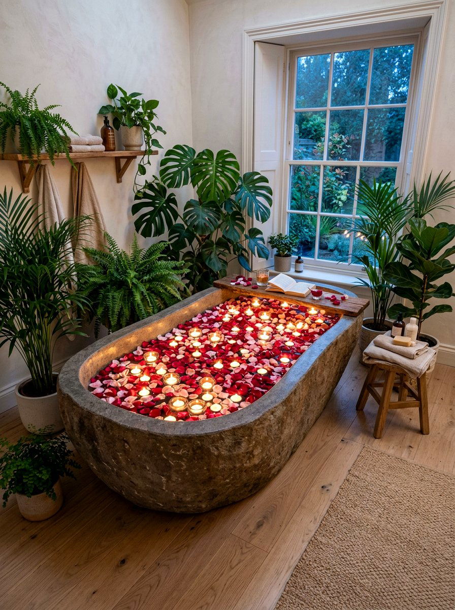 Floating Candle Lighting - 30 fairycore bathroom ideas