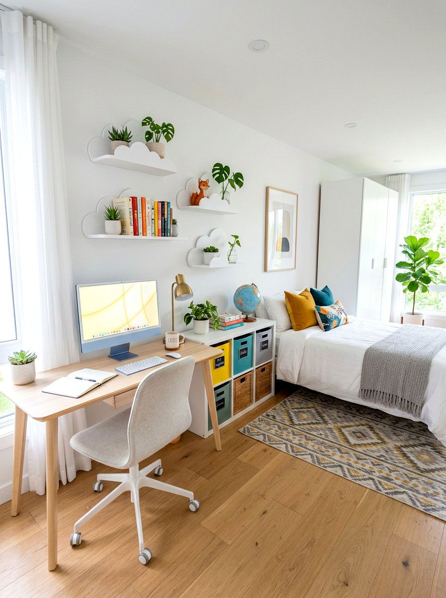 Floating Cloud Shelf - 30 cloud inspired bedroom ideas
