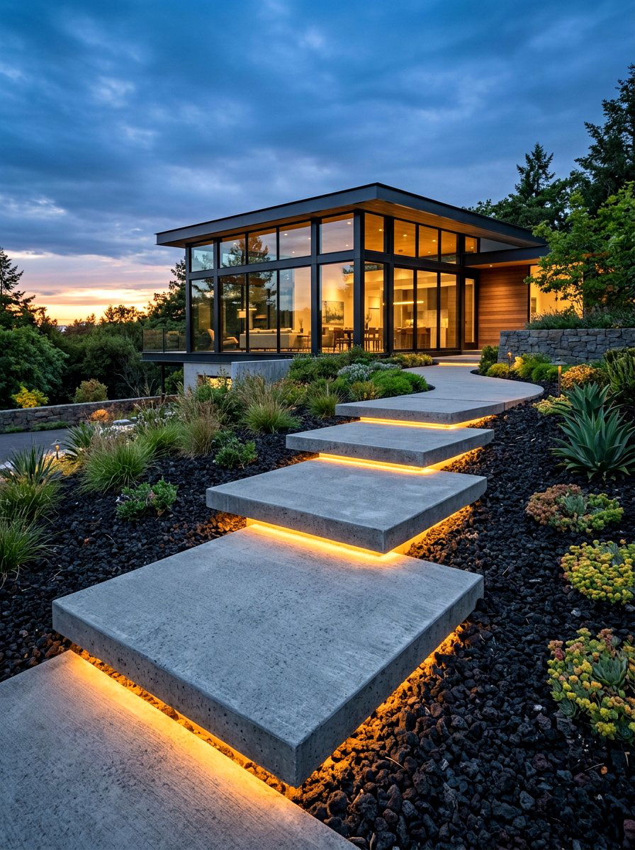 30 Front Yard Walkway Ideas For A Welcoming, Modern Path
