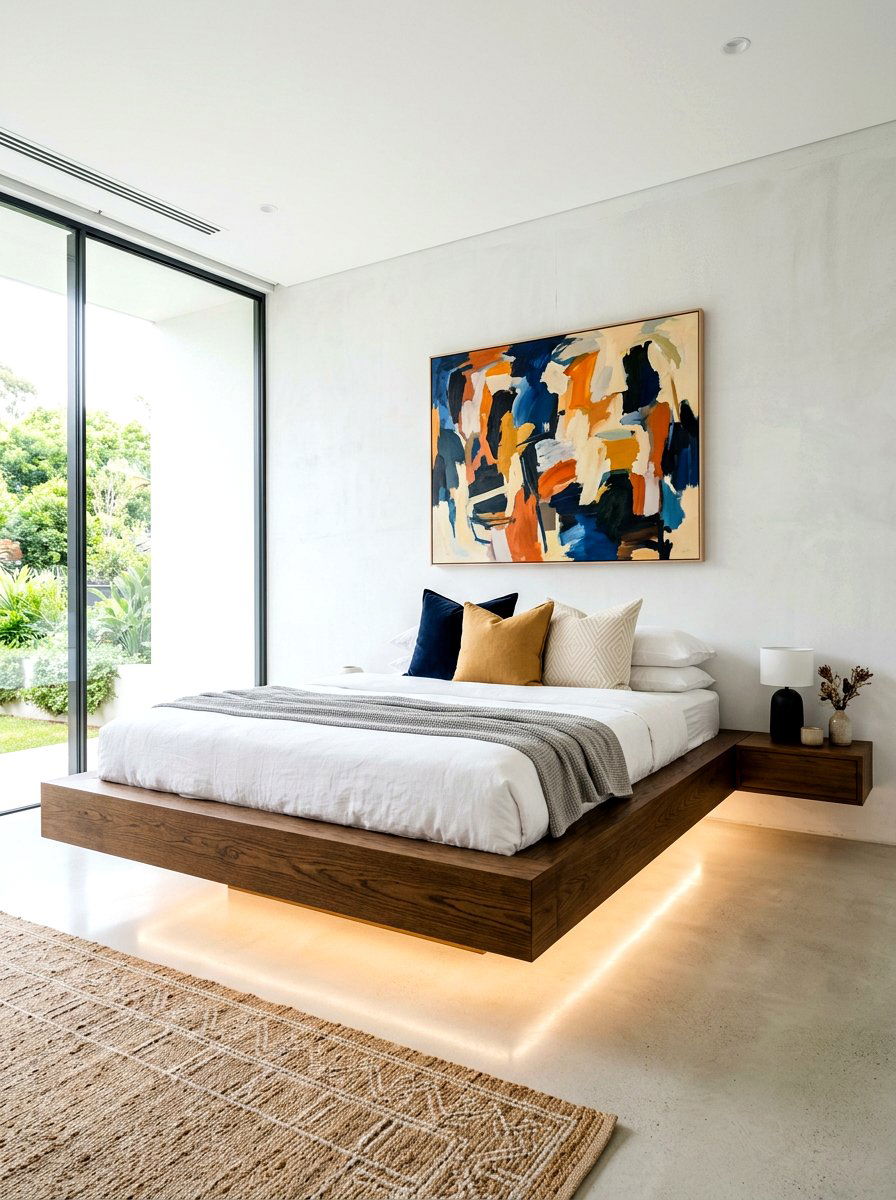 Floating Daybed - 30 built in daybed nook ideas