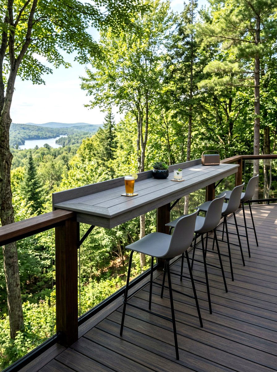 Floating Deck Bar - 30 outdoor bar ideas