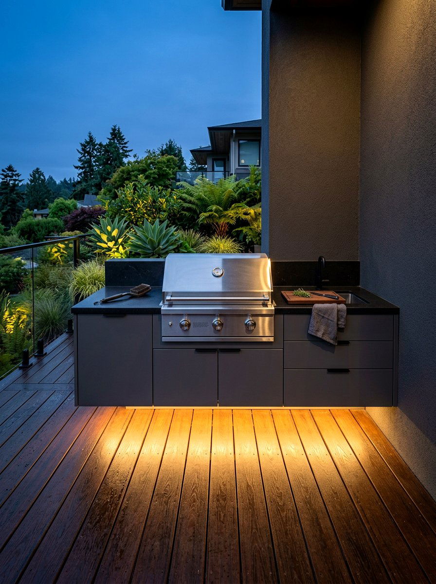 Floating Deck Grill - 30 deck grill station ideas