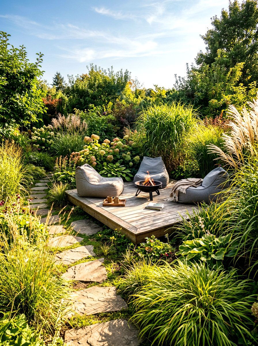 Floating Deck Island Seating - 30 resort patio lounge ideas