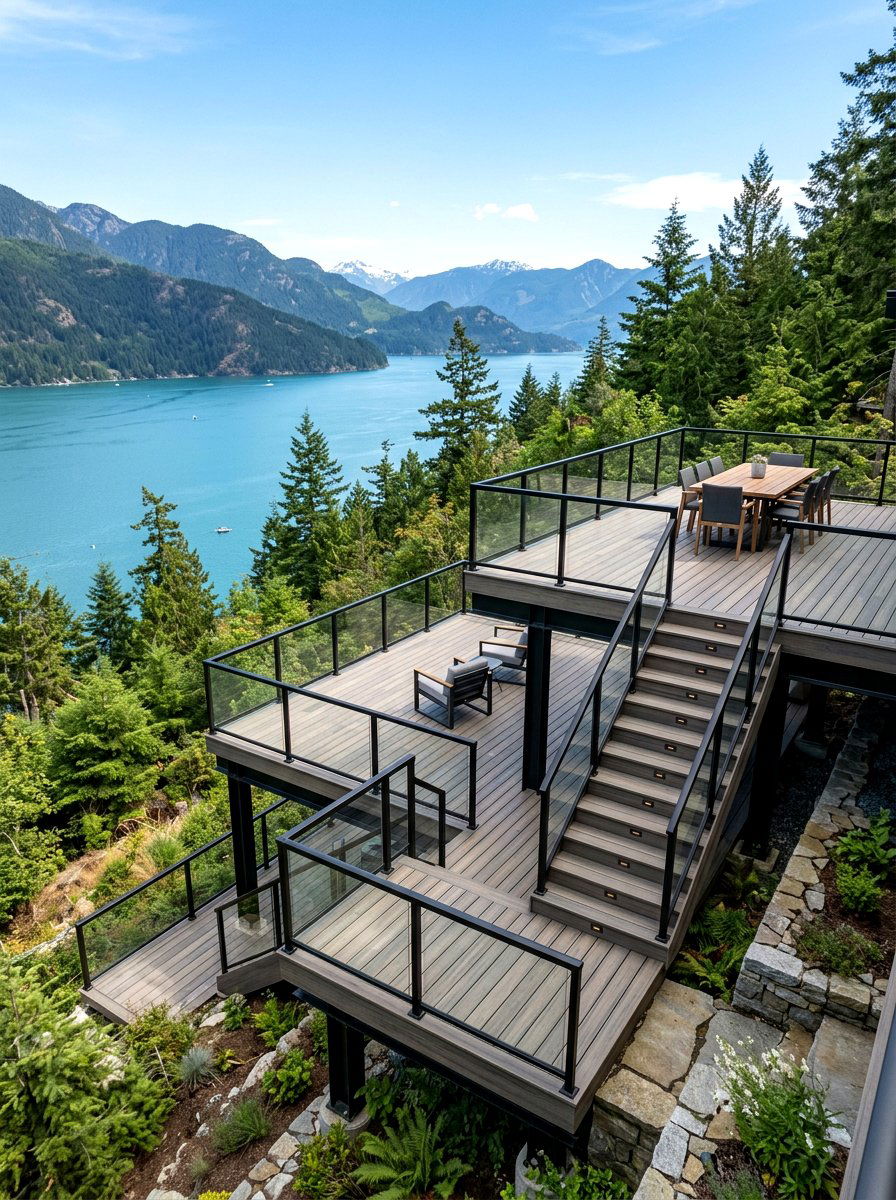 Floating Deck On Steep Slope - 30 slope garden ideas
