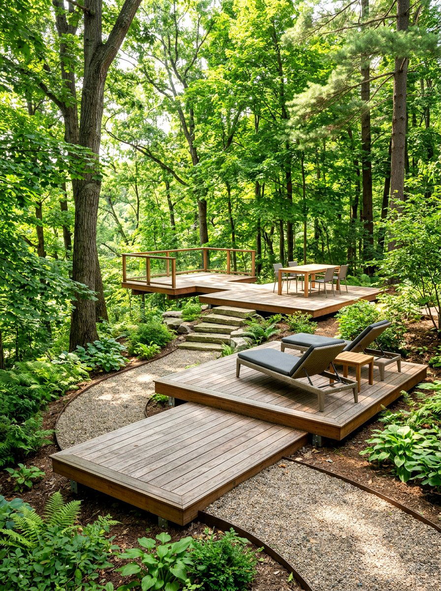 Floating Deck Platforms - 30 multi level deck ideas