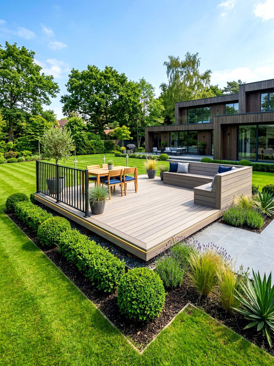 Floating Deck Seating - 30 garden seating ideas