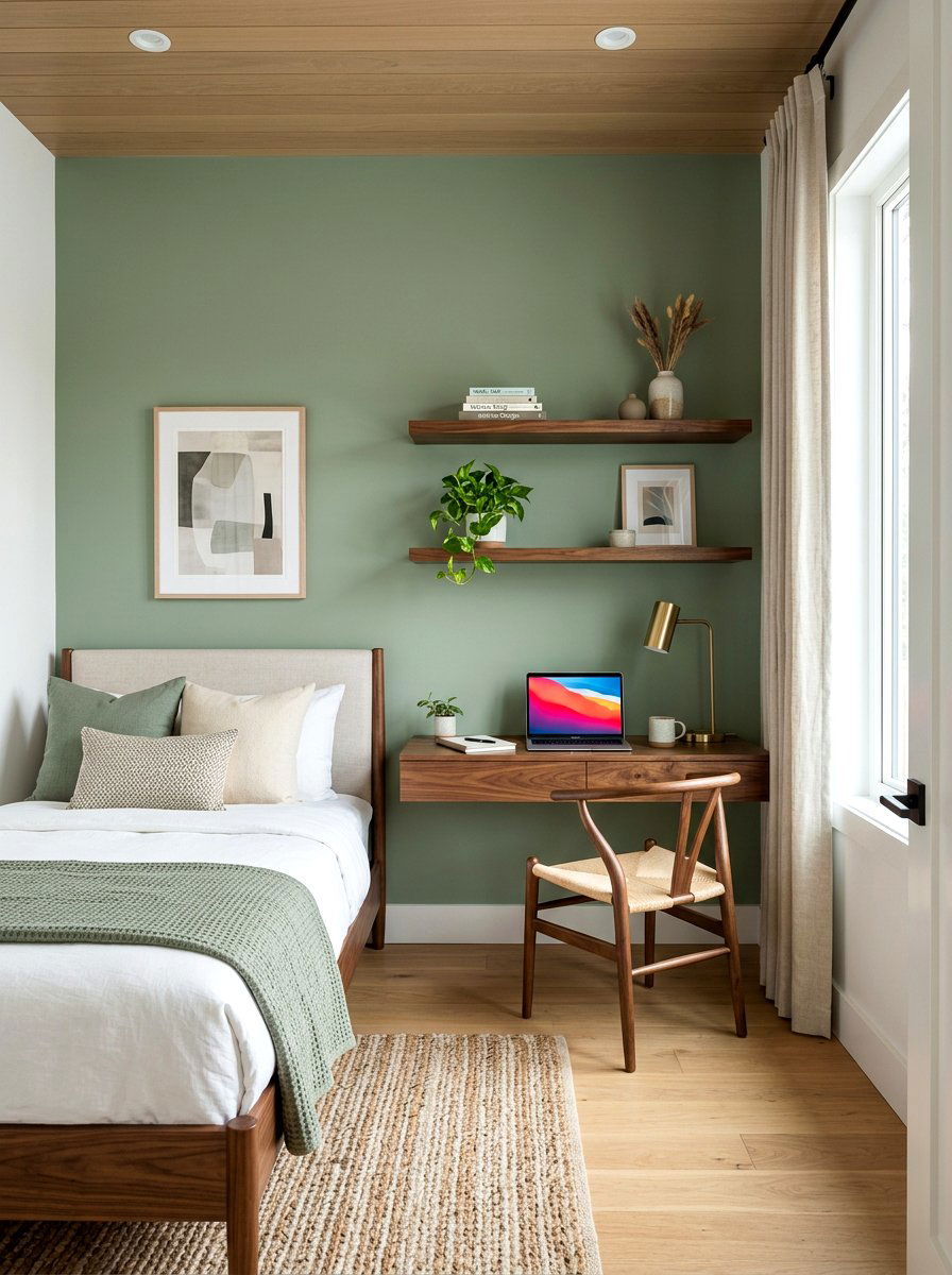Floating Desk Guest Bedroom Wall - 30 guest bedroom office combo ideas